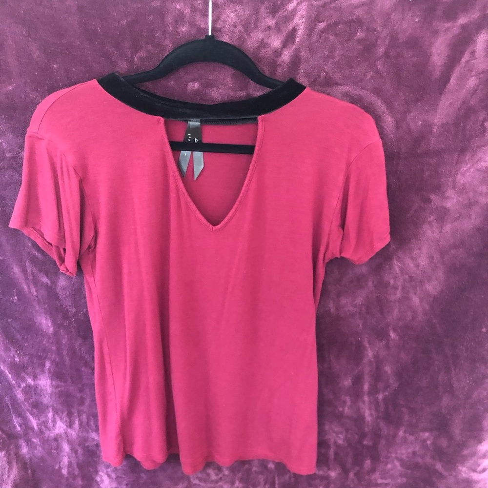 Maroon top
